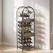 45 Bottle Wrought Iron Wine Rack Jail with Lock - Antique Bronze