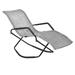 Rocking Sun Lounger, Chaise Lounge Rocker for Sunbathing, Sun Tanning, Foldable, Portable Outdoor Patio Chair, Gray