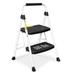 2 Step Ladder, Folding Step Stool for Adults with Handle, Lightweight, Perfect for Kitchen& Household