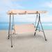 Outdoor Beach Swing Chair, Adjustable Sunshade Lounge Chair, Garden Rainproof Hammock, Mesh Breathable Seat