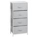 Tall Dresser Storage Tower Stand with 4 Removable Fabric Drawers