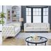 Velvet Sofa for Living Room,Buttons Tufted Square Arm Couch, Modern Couch Upholstered Button and Metal Legs, Sofa Couch
