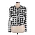 St. John Collection by Marie Gray Jacket: Silver Houndstooth Jackets & Outerwear - Women's Size 16