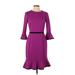 Donna Morgan Casual Dress - Midi: Purple Dresses - Women's Size 8