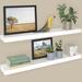 Ballucci Sydney 36" W x 6" D Floating Shelves Set w/ Invisible Wall Mount Brackets Wood in White | 1.5 H x 36 W x 6 D in | Wayfair HAFS03W-2