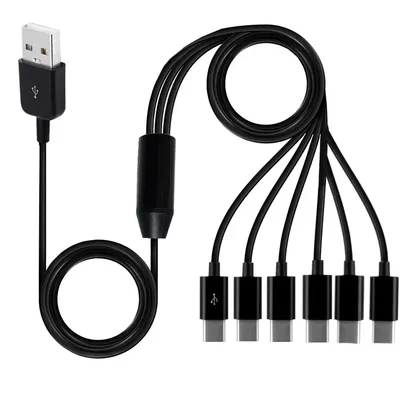 Type-C 1 to 2 3 4 6 Port Type C USB C to USB Y Splitter Multiple Charging Date Cable Cord 1.5m 1m