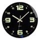 12 Inch Battery Operated Wall Clocks for Living Room Deco Glow in The Dark Wall Clock Night Light