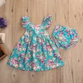 Summer Infant Dress 2pcs/set Suspenders Dress With Underwear Flower Girl Dresses Bodysuit Tutu Dress