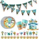 The Octonauts Theme Cutlery Kids Party Decoration Birthday Party Baby Bath Cup Plate Spiral Napkin