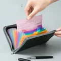 A6 Expanding File Folder Zipper Bag Wallet Documents File Pouch Bill Expanding Folders Organizer