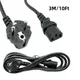 IEC C13 EU Power Cord Cable 10A Extension Cord 3m/10Ft EU Plug Power Supply Cable For TV HP Dell PC