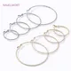 New Simple Hoop Earrings 14K Gold Plated Brass Large Ring Earring Round Circle Earring For Women