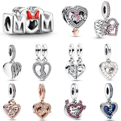 2024 Heart Pendant Fit 3mm Snake Bone Chain Diy Jewelry Fashion Romantic Charm Fit Mother's Day gift