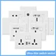 UK 13A Wall Power Socket with USB Type-c 18W Quick Charge outlet Plug White Universal light switch