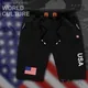 United States of America USA US mens shorts beach new men's board shorts flag workout zipper pocket