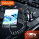 Toocki Spring 100W USB C to USB Type Cable Telescopic Car Phone Charger Type C Cable for Macbook
