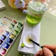 Aquarell ist glücklich Stift waschen kleine Toiletten bürste Pinsel Reiniger Maniküre Kunst Student