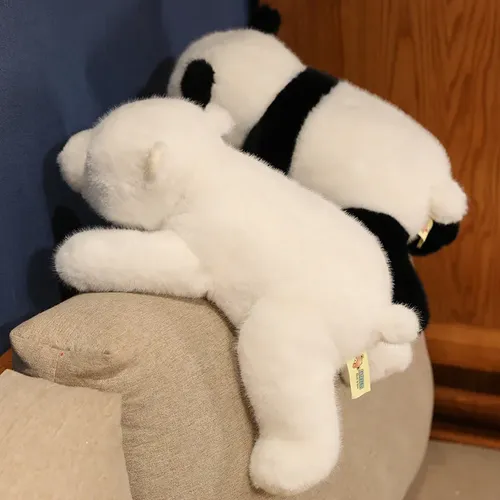 Kawaii Komfort weiches Tier Plüsch Wurfs kissen Eisbär Braunbär Panda auf dem Stofftier Puppe Kissen