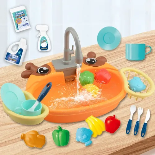 Kinder Küchen spüle Spielzeug Simulation elektrische Spülmaschine Mini Küche Essen so tun als ob