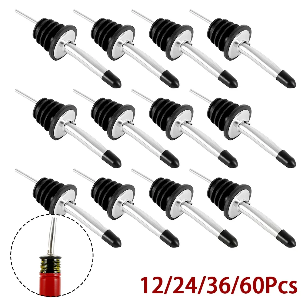 12/24 stücke Edelstahl Klassische Flasche Ausgießer Konischen Auslauf Schnaps Ausgießer Fluss Wein Flasche Ausgießer Stopper Bar Zubehör