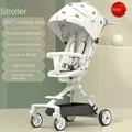 Poussette Multifonctionnelle 3 en 1 pour Bébé Siège Bidirectionnel Sûr et Confortable Pliable