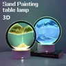 Creative Quicksand Night Light con 7 colori USB Sandscape lampada da tavolo 3 D Natural Landscape