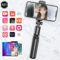 Supporto per telefono cellulare con Selfie Stick compatibile con Bluetooth treppiede multifunzionale portatile retrattile con otturatore remoto Wireless