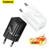 Baseus Mini GaN Charger USB Type C Fast Charger QC PD 3.0 20W Quick Charge USB-C adattatore per