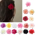 Pince à cheveux Rose épingle à cheveux en forme fleur broche florale pour fille fête