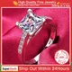 Yhamni Luxus 925 Sterling Silber Ring 1 Karat Zirkonia Diamant Ring Verlobung Ehering Frauen