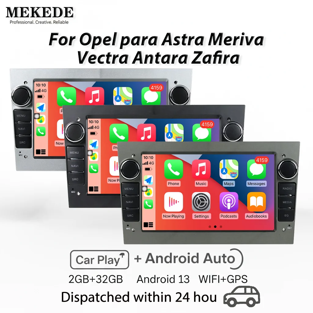 MEKEDE 7 zoll Auto Radio Carplay GPS MP5 Player Für Opel Astra H J 2004 Vectra Vauxhall Antara Zafira Corsa C D Vivaro Meriva Veda Image