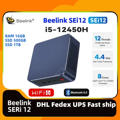 Beelink SEi12 i5-12450H intel Core i5 12450H 12e génération bureau jeu mini pc 233 16G SSD 500G 1T