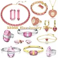 Luxusmarke Original lucent Trend Schmuck Set für Frauen Herz Halskette lucent Armband Ohrringe Party