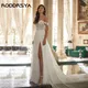 RODDRSYA-Robe de mariée en mousseline de soie pour femmes robes de mariée ligne A appliques en