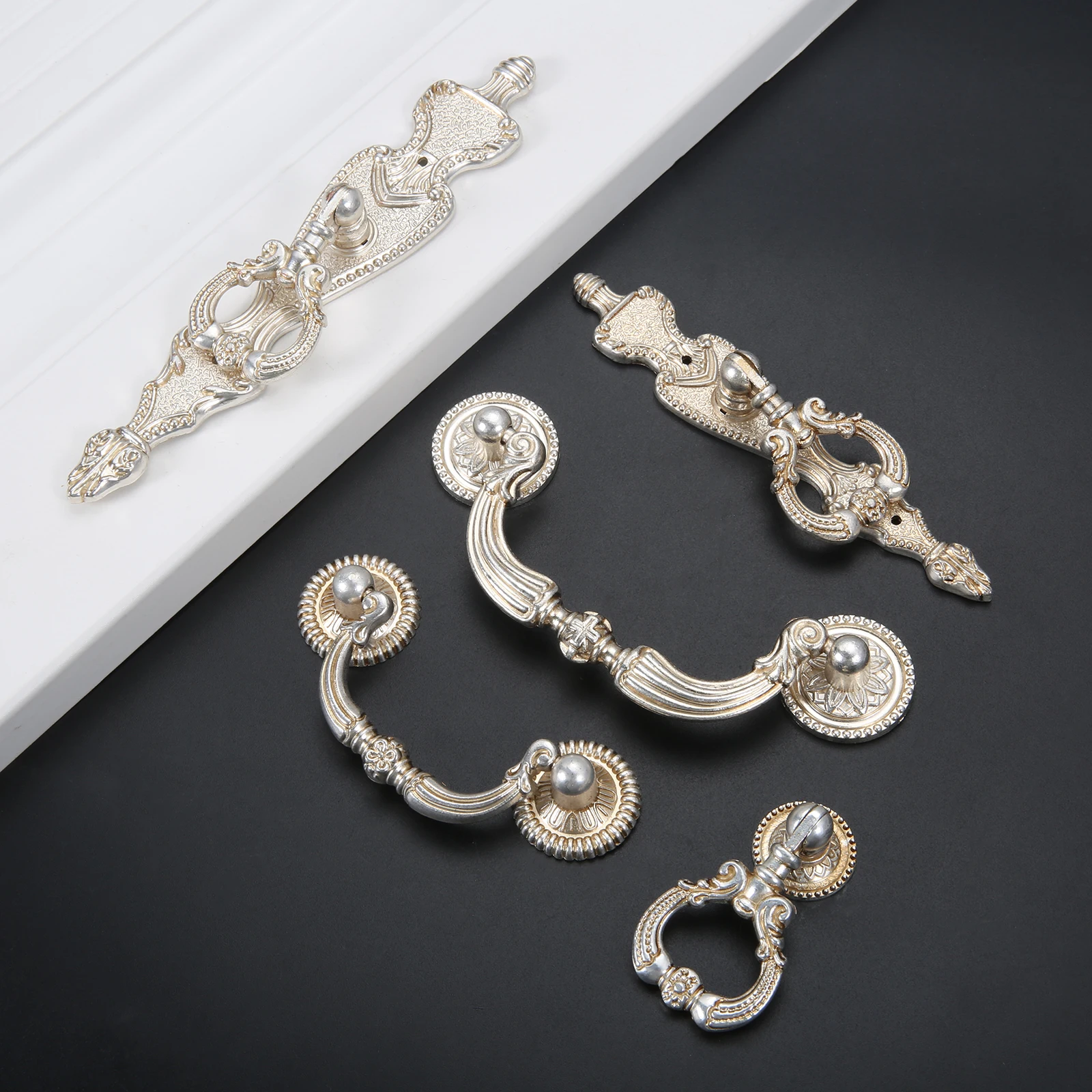 1pc Retro antiken Messing Schublade Schrank Knöpfe und Griffe Möbel Tür zieht Griff mit Schrauben für Kleider schrank Küchen schrank