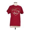 Fifth Sun Short Sleeve T-Shirt: Burgundy Tops - Women's Size Medium