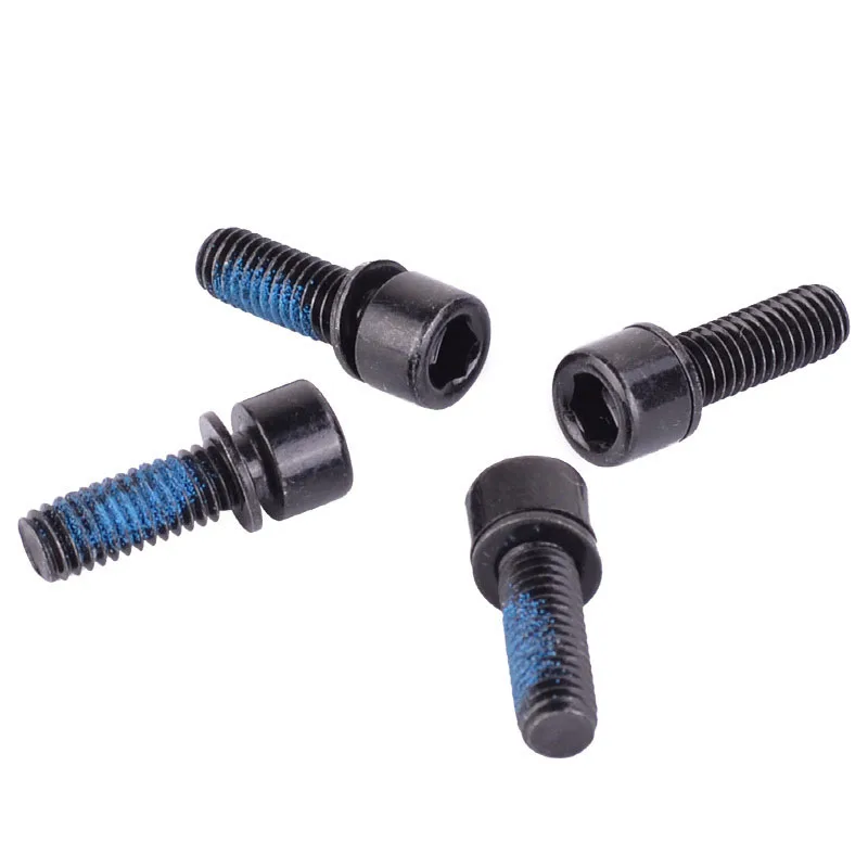 4 Stück Schrauben Schwarz M6x18MM Fahrrad Scheibenbremse Mount Adapter Bremssattel Fix Schrauben Ersatz für-Shimano Bremssättel Halterungen Image