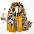 Châle en Viscose pour femmes foulard à motif léopard à la mode de haute qualité automne-hiver