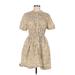 J.Crew Casual Dress: Yellow Paisley Dresses - Women's Size Medium