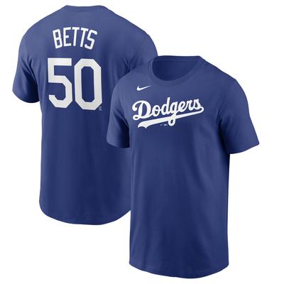 Nike Mookie Betts Royal Los Angeles Dodgers Name & Nummer T-Shirt für Herren Image