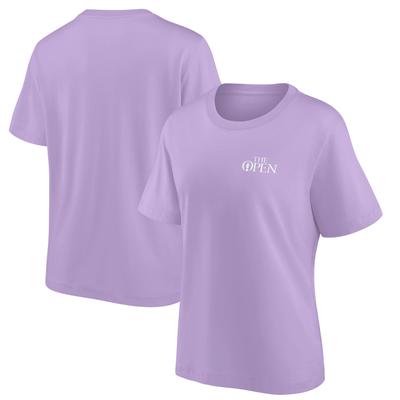 Das offene, übergroße Grafik-T-Shirt mit kleinem Mono-Logo – Lila Rose – Damen Image
