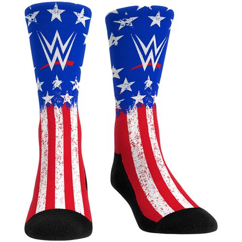 Unisex Crew-Socken mit WWE-Logo und USA-Flagge