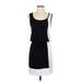 Lilla P Casual Dress - DropWaist: Black Color Block Dresses - Women's Size Small