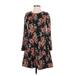 Moa Moa Casual Dress - DropWaist: Black Print Dresses - Women's Size X-Small