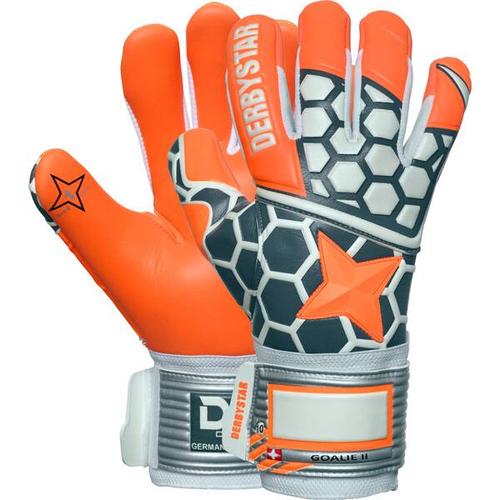 DERBYSTAR Equipment - Torwarthandschuhe Goalie II Torwarthandschuh, Größe 10 in orange/grau/weiß