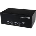 StarTech.com 4 Port Dreifach Monitor DVI USB KVM Switch mit Audio und USB 2.0 Hub - Tripel Monitor KVM Umschalter