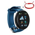 D18 Montre intelligente 1.44 pouce Montre intelligente avec bracelet Bluetooth Podomètre Rappel d'Appel Moniteur de Sommeil Compatible avec Android iOS Femme Hommes Rappel de Message Contrôle de