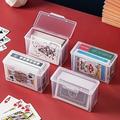 boîte de rangement de cartes en plastique transparent: organisateur idéal pour les cartes de jeu, les cartes d'identité, les cartes à jouer, les cartes de visite, etc.