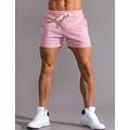 Homme Short de survêtement Short Short d'été Cordon Taille elastique Couleur unie Confort Respirable Court Extérieur Intérieur Mode Casual Sport Rose Claire Vert Micro-élastique