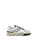 New Roma Graffiti Print Leather Sneakers